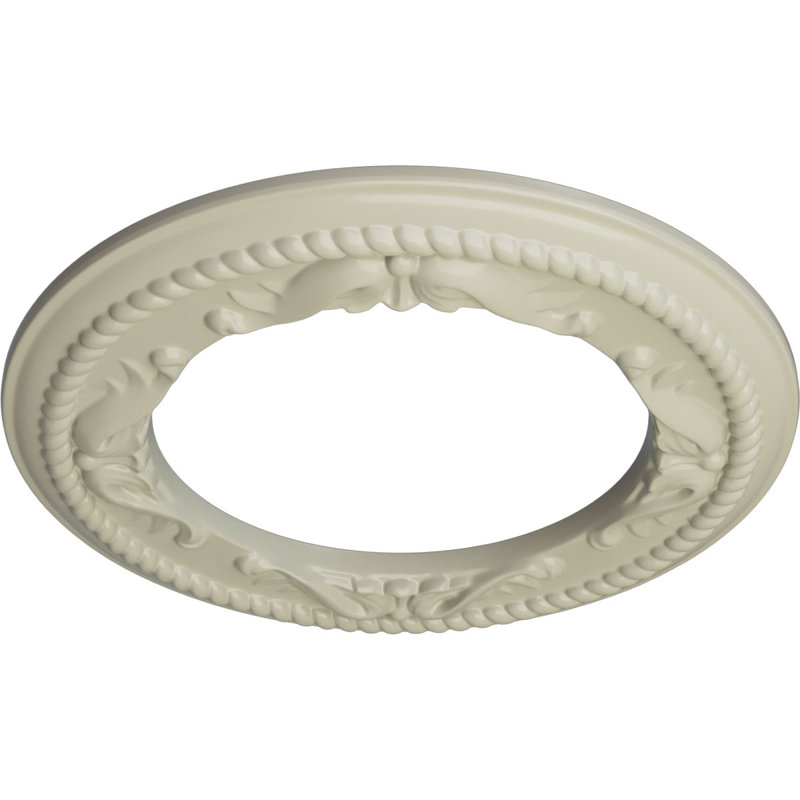 Médaillon de plafond H 12,25 po x l 12,25 po x P 0,875 po, Jaune clair