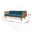 Lit de jour d'extérieur 3 places en bois d'acacia avec table basse-995139114-995139117