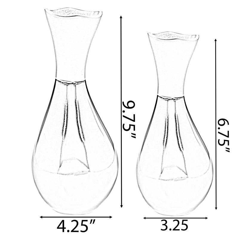 Aluminum-Casted Modern Decorative Flower Table Vase Duo