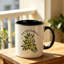 1pc Novel Olive Branch Fruit Flower Plant Natural Fresh Pattern Mug, Coffee Cup, Juice Cup, Fun Gift.