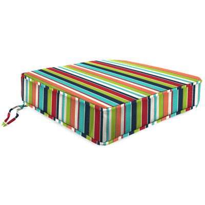 22.5"" x 21.5"" Outdoor Deep Seat Cushion with Ties and Welt -  Brayden StudioÂ®, 3FA60104D6D34125B6CDCFB310D0EDA1