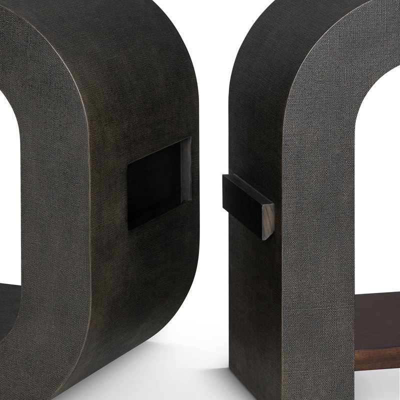 Rio Hall Console, Silk Linen, Seal Brown