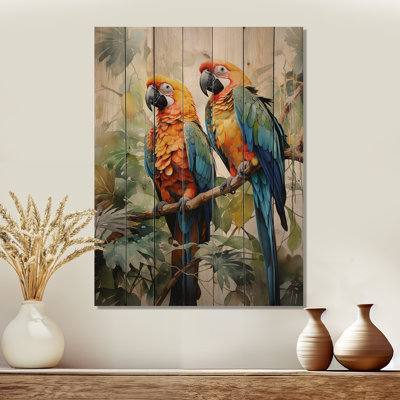 " Two Parrots On Branch I "