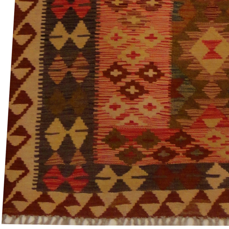 Tapis rouge tissé à la main Azpeitia