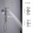 Rainlex Rain Shower System Multi-function Hand Shower with  Slide Bar-82851304