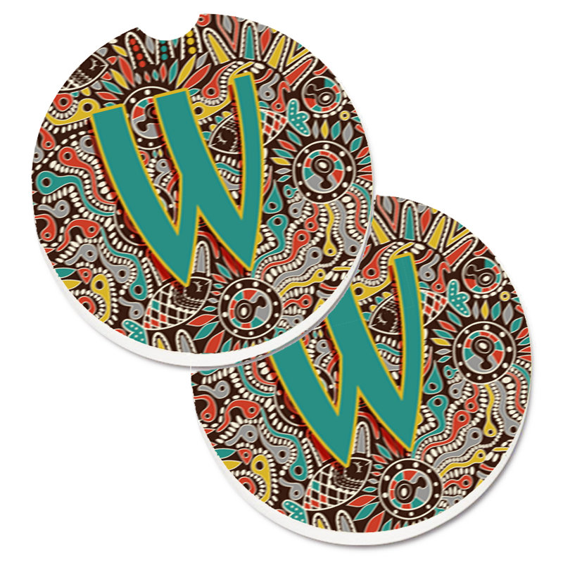 Sous-verre voiture tribal initial, W