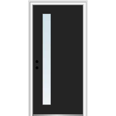 Exterior Fiberglass Single 1-Lite Painted Door