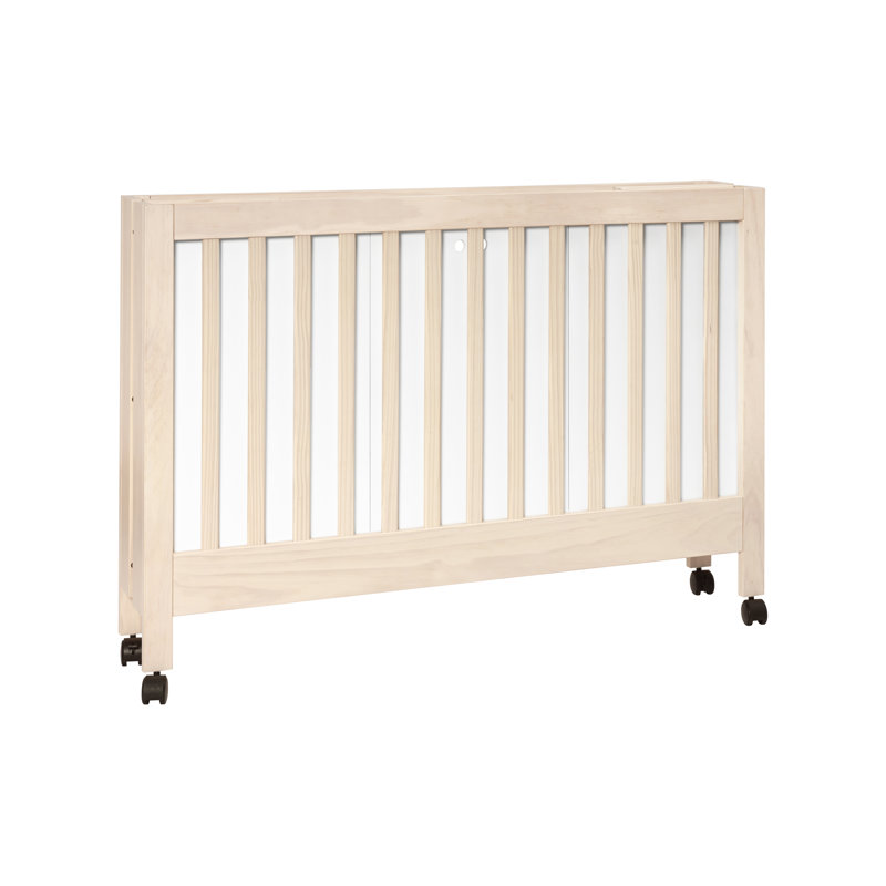 Lit de bébé portatif convertible Maki 2-en-1, Naturel délavé