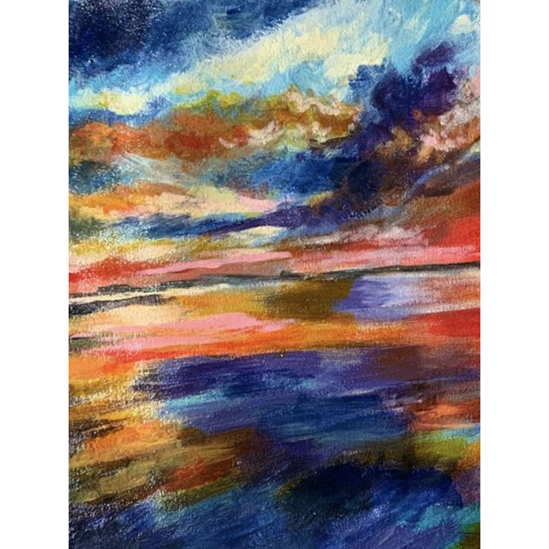 Rainbow Landscape | Acrylic On Canvas | By Kishore Kawad