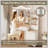Vanity Desk with Mirror and Lights,Makeup Vanity with 2 USB Power Strip,Vanity Set with Two Drawers and Three-drawer Chest, 3 Lighting Modes Adjustable Brightness, Foldable Three-sided Mirror(White)