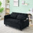 52" Modern Velvet Sofa Bed - 3-In-1 Convertible with Pillows & Side Pockets-1961656624