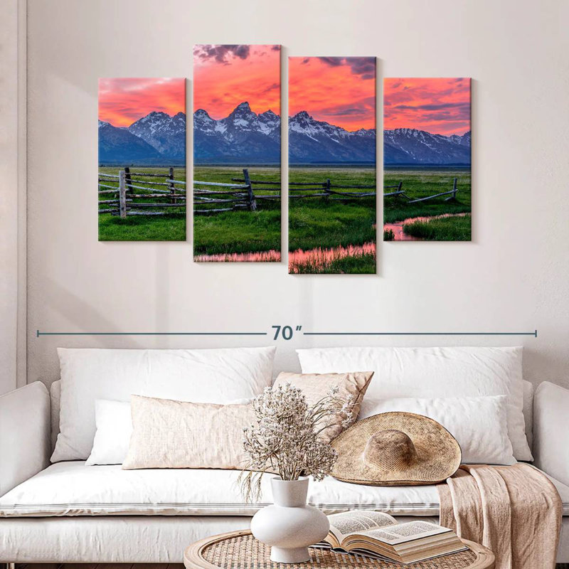 Alvord Grand Teton Sunset, H 32 po x l 52 po