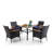Leonard 4 - Person Patio Dining Set with Square Table , Cushions Included