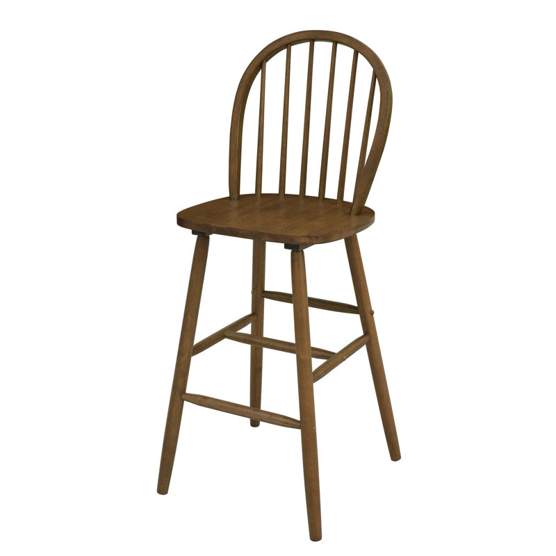 Tabouret de comptoir en bois massif 29 po, Noyer