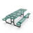 Kristy Commercial Grade Expanded Mesh Metal Outdoor Picnic Table with Anchors-35769255-18937253