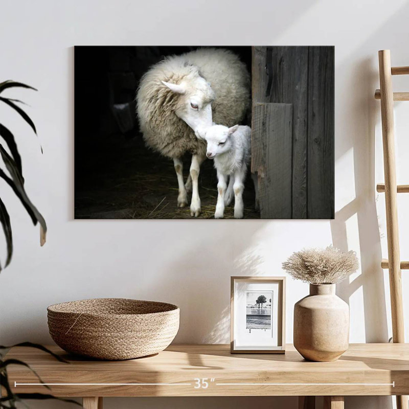 Brampt Maternal Sheep, 32" H x 48" W