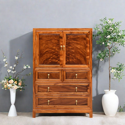 Old Camphor Wood Entryway Cabinet