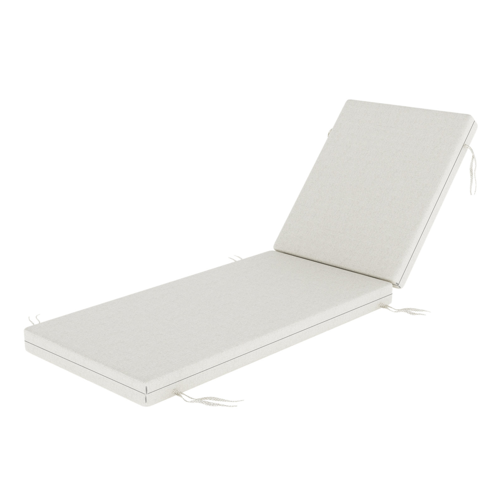 Lani Sunbrella Outdoor Chaise Lounge Cushion, 25" W x 79" D, Sunbrella Bliss Linen