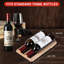Grande armoire à vin autoportante pour 14 bouteilles, contrôle numérique de la température 41-64 ° F, tablettes réglables en bois, porte vitrée à double vitrage pour bar à la maison, noir