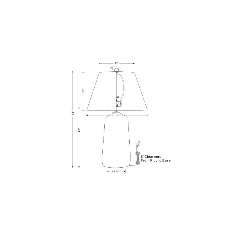 Thomas Table Lamp, Celadon