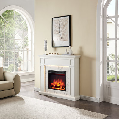 FLAMME 122 cm W Electric Fireplace with 6824 BTU