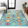 Bostwick Tribal Love Geometric Light Blue/Multi Rug