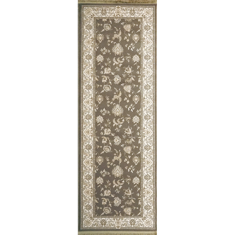 Tapis brun en laine brillante Hermione, Rectangle 2 pi 9 po x 8 pi 2 po