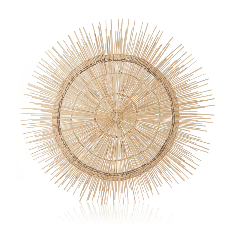 Décoration murale Dakota Fields Sun, H 35,5 po x l 35,5 po x P 0,5 po, Crème