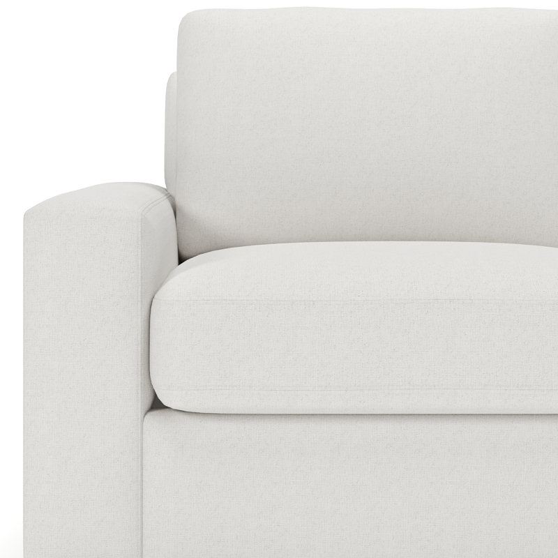 Canapé rembourré 91 po Jonie, Natté Macarena beige