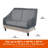Modern Leisure Renaissance Patio Loveseat Cover, 2-Pack, 66"L x 40"W x 39"H, Gray-75037982
