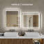 48 po x 36 po Miroir de salle de bain DEL avant et arrière éclairé, 3 couleurs à intensité variable antibuée IP44-538593859