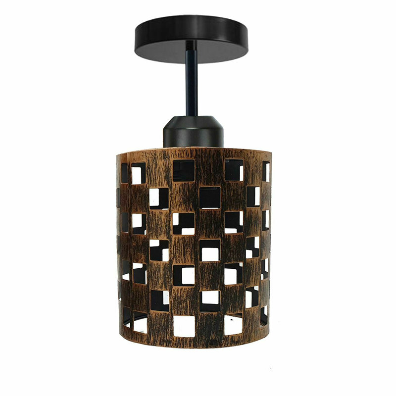 Chartier Semi Flush Mount, Brushed Copper