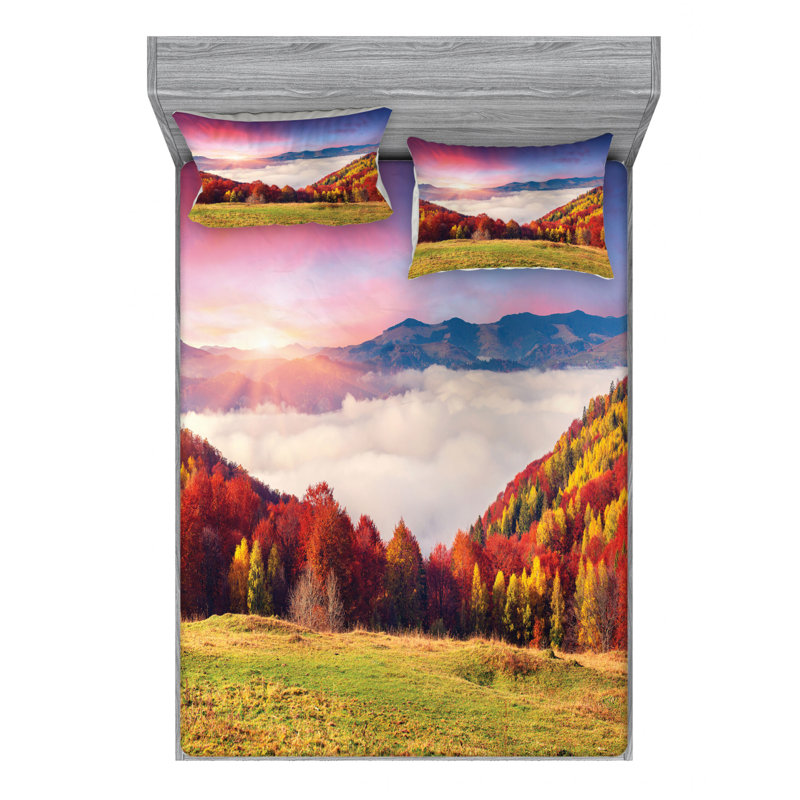 Microfiber Sheet Set, Queen Sheet Set with Fitted Sheet