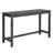 4-Piece Modern Bar Table Set with Built-in Power Outlet Sofa Behind Couch Table & 3 Padded Stools Dark Grey Upholstery Sturdy Metal Frame for Living Room, Dining & Home Office