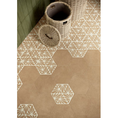 Terraclay Stoneware Hexagon Tile 8.5X10”