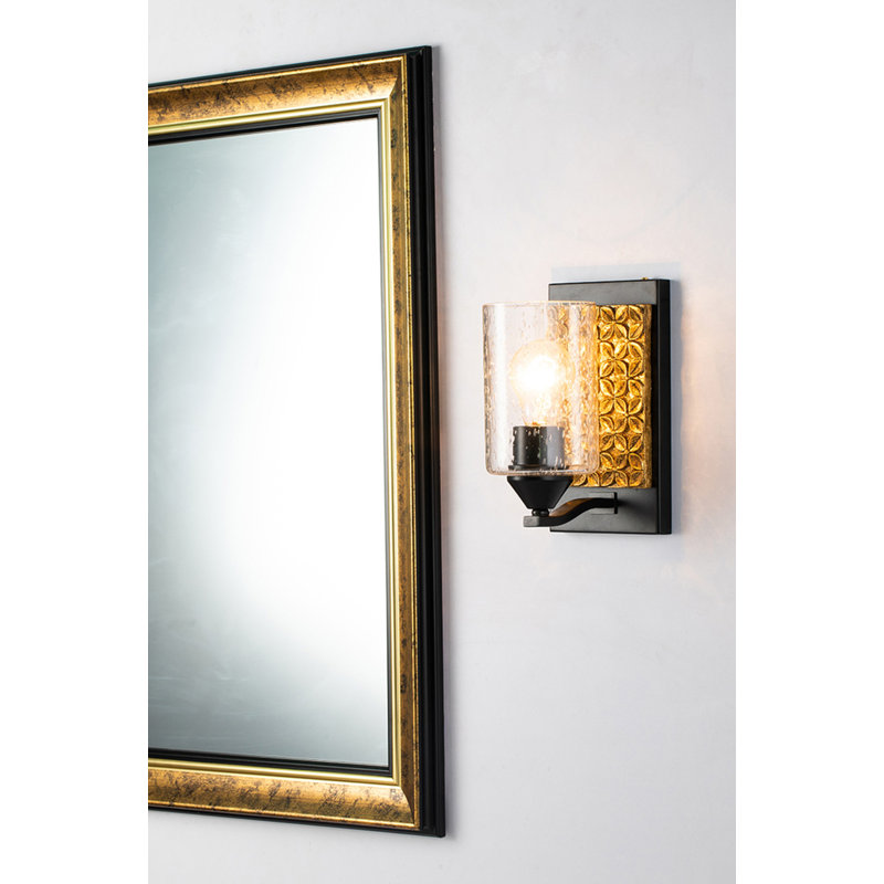 Arcadia 1 Light Wall Sconce, Silver/Gold