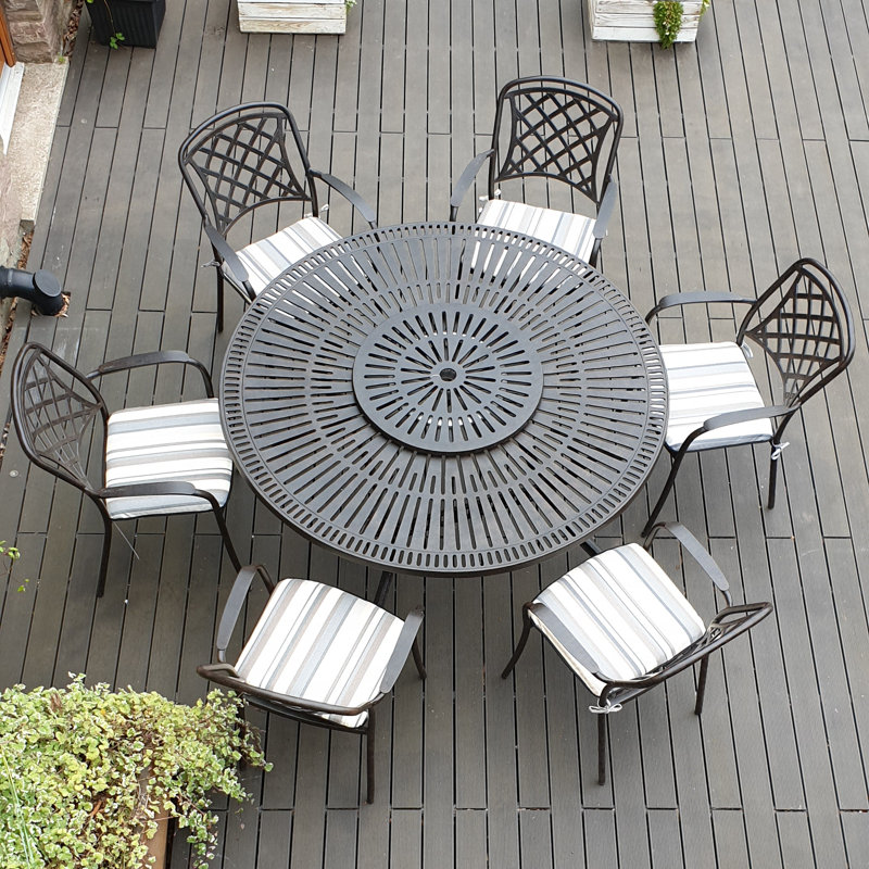 Broxden Elburn 6 Seater Dining Set with Cushions