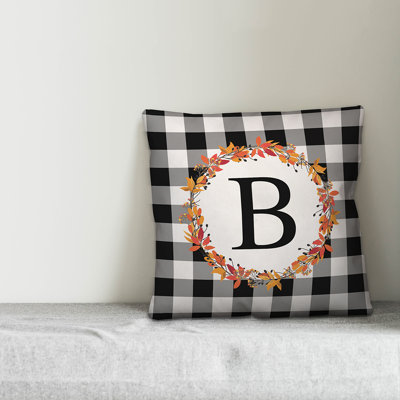  Harvest Monogram Throw Pillow