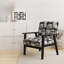 Fauteuil d'appoint rembourré à motifs noir et blanc