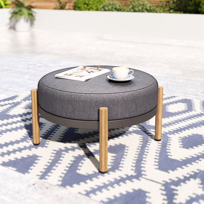 Two Patio Lounge Chairs With Cushions & An Ottoman