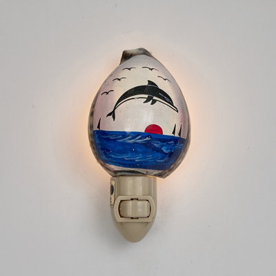 Painted Dolphin LED Night Light