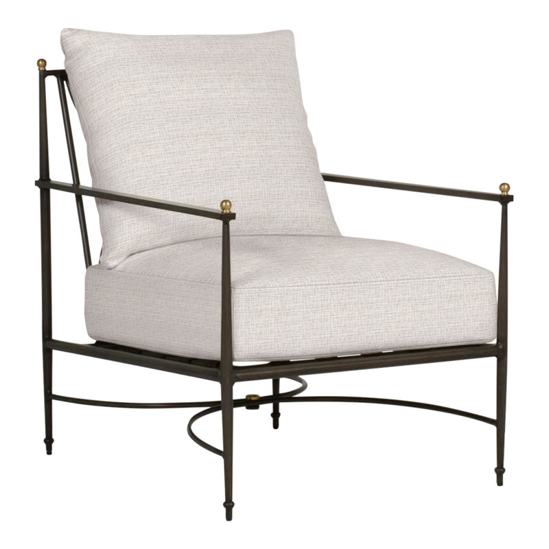 Chaise de patio avec coussins Roma, Pas de soudure, Perigold IceBreaker White Sands