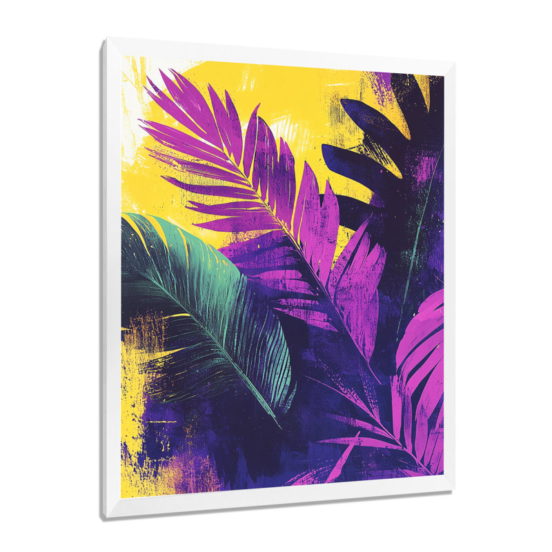Ciniyah - impressions sur toile florales, H 20 po x l 12 po, Reproduction encadrée d'une seule photo, Blanc