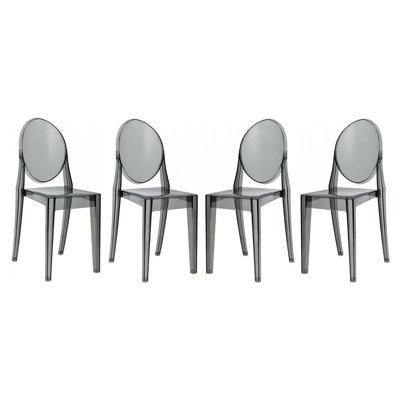 Modholic Ghost Dining Chair, Black