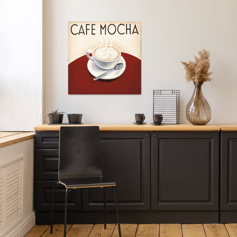 «Cafe Moderne V», art abstrait rétro, H 18 po x l 18 po