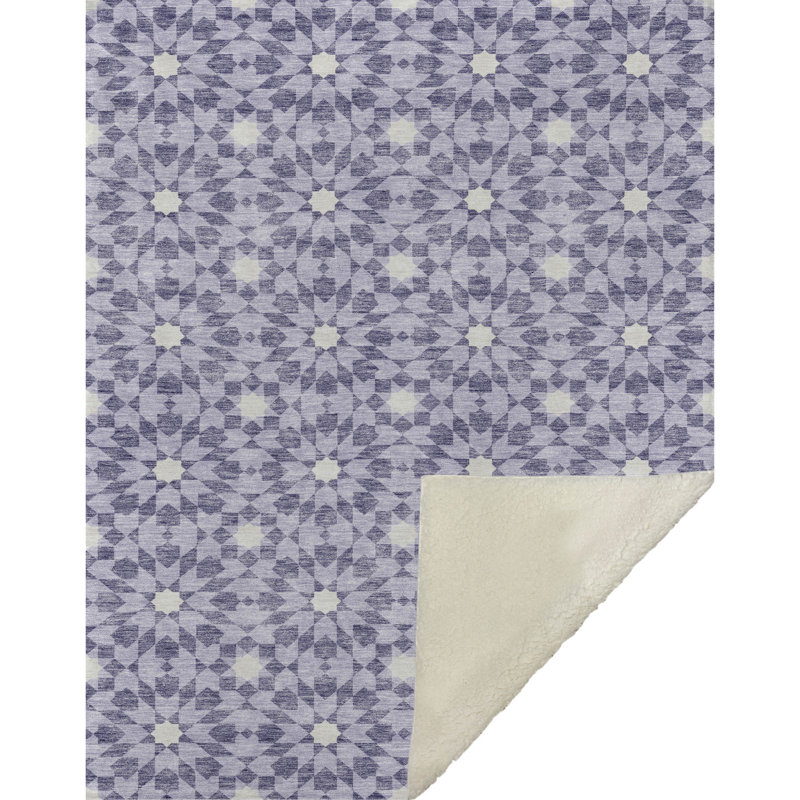 Jeté spirale Addison Sherpa ASB734, Lilas