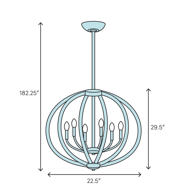 Chadbourne 4 - Light Globe Chandelier