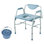 Commode Chair, Bedside Commode with Drop-Down Arms and Detachable Backrest