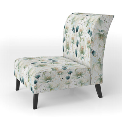 Motif à pois Enchanted Gardens - Fauteuil de chambre rembourré moderne, fauteuil d'appoint à pois