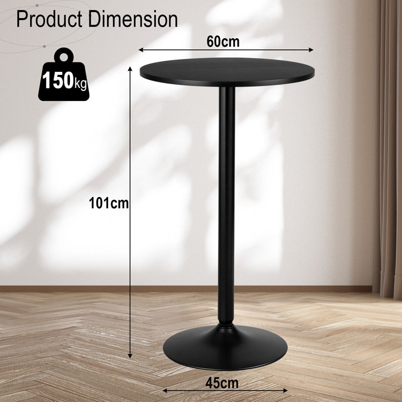 Round Dining Table with Iron Base